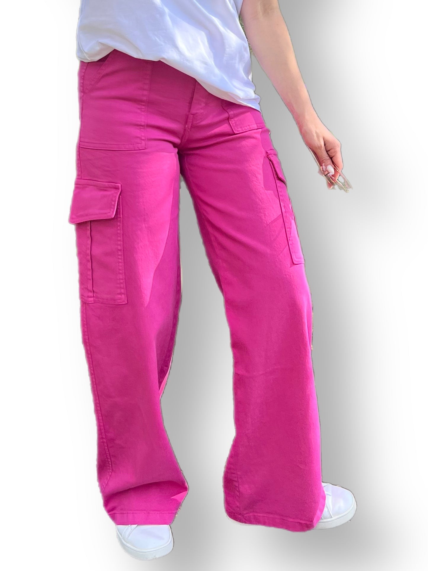 Rosa Jeans "MICHELLE" (Cargo-Stil)
