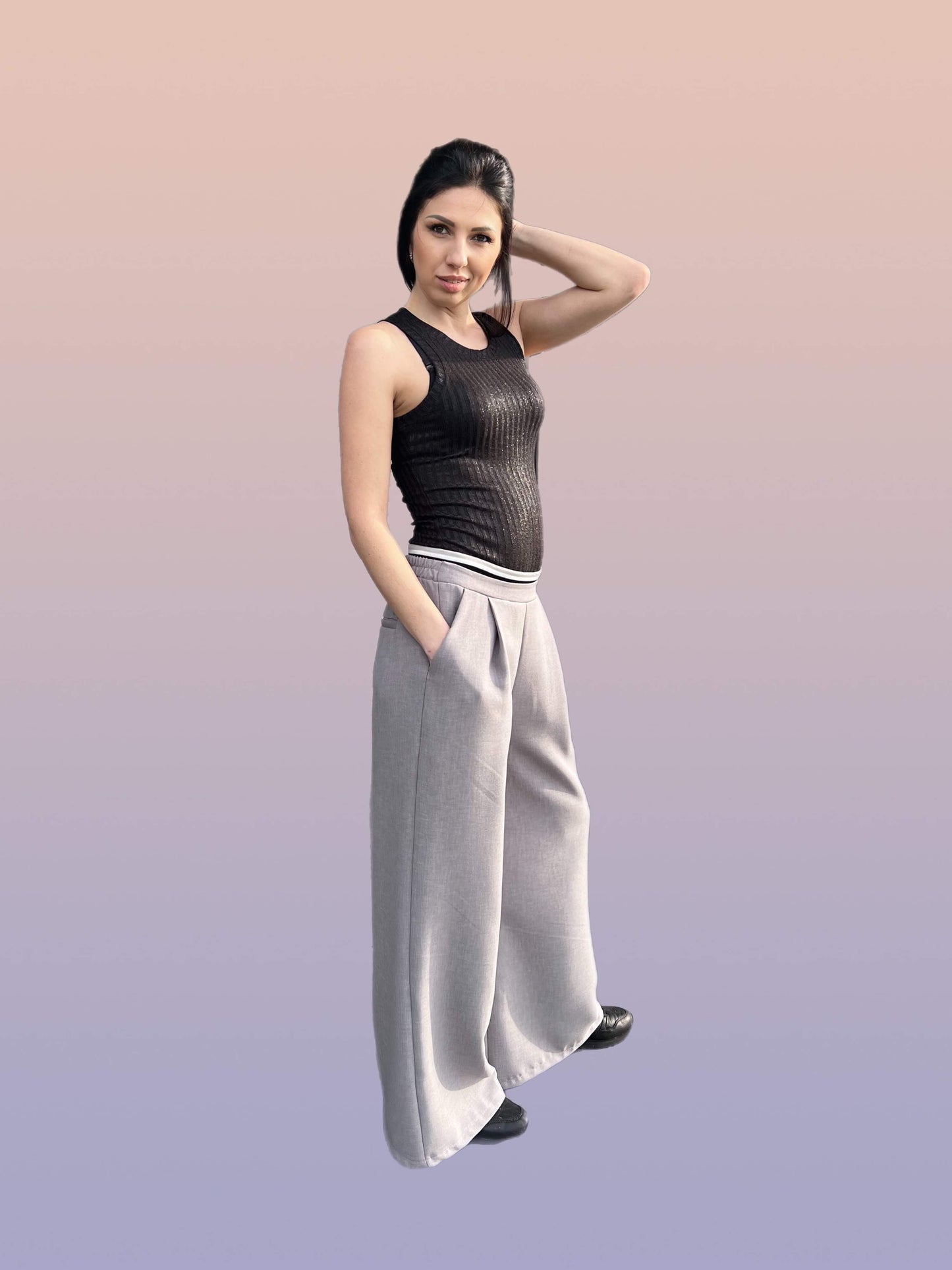 Elegante Hose mit weitem Bein