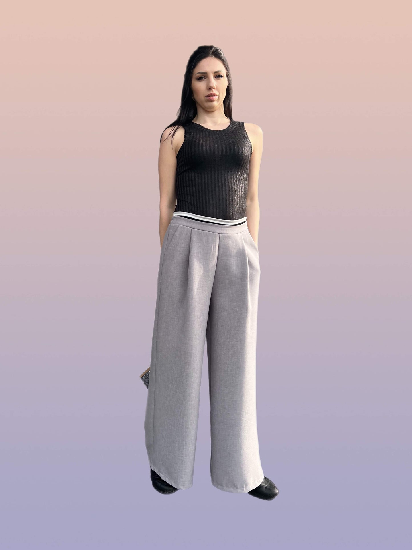 Elegante Hose mit weitem Bein